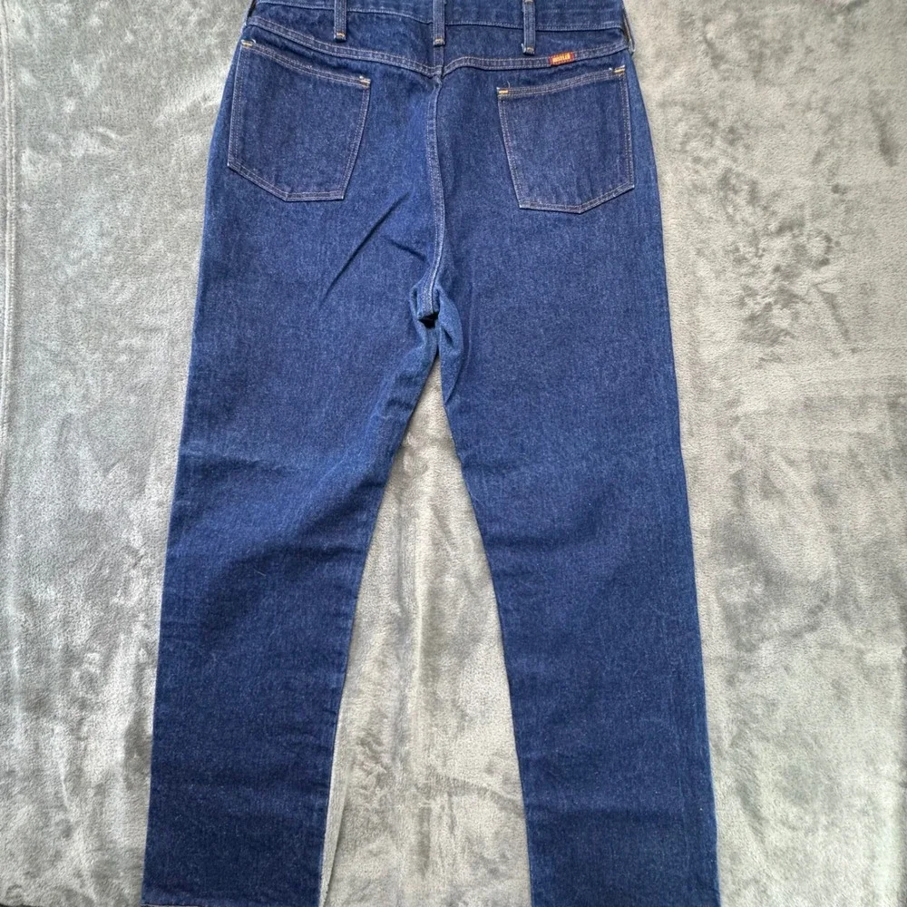 Vintage Rustler Jeans Relaxed Fit Straight Leg‎ Dark Wash Denim Pants Mens 36x32